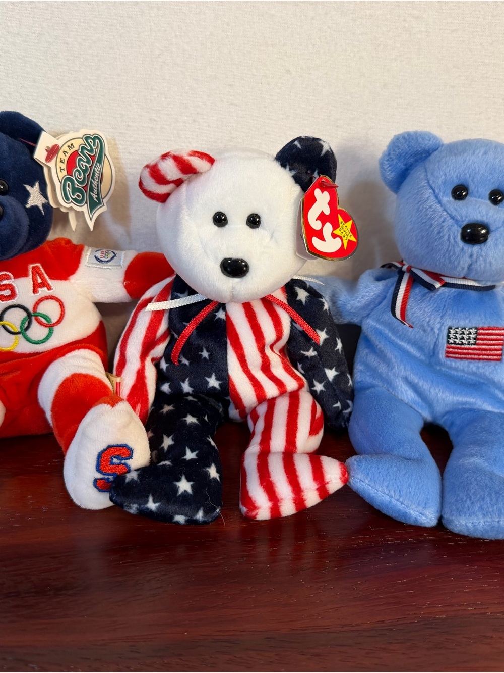 Ty Patriotic Flag Plush Bear - Red White Blue